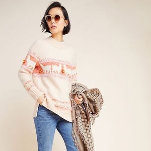 Anthropologie Aimee Pommed Alpaca Sweater